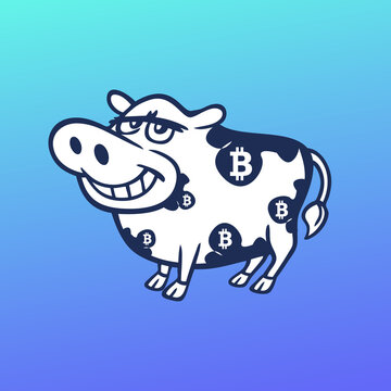 Mascot Character Cow Logo Design Vector Illustration Template Idea