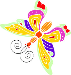 abstract butterfly floral design