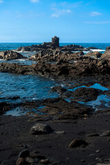 La Gomera, Canary Islands, Spain: volcanic rocks in the Alojera bay