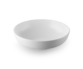 White bowl isolated on white background 3D rendering