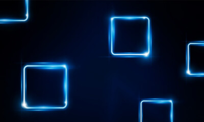 Abstract Light out technology and with neon square of Gameplay. Hitech communication concept innovation background,  vector design