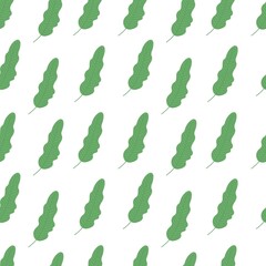 Seamless summer pattern of tropical leaves. Flat vector illustration