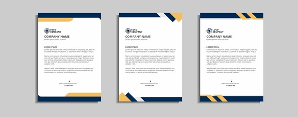 modern corporate letterhead template design