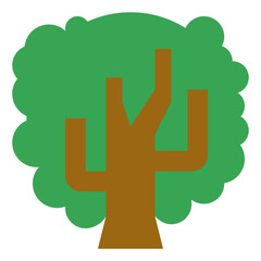 tree flat icon 