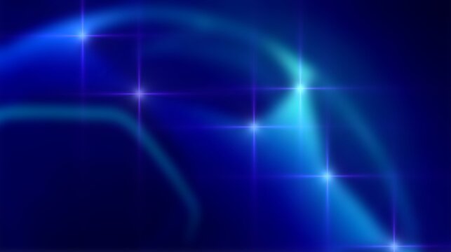 Blue gradient background with soccer ball and stars. Banner on the theme of football, championship, sports.