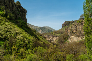 Picturesque mountain valley Symphony in stone in Armenia.