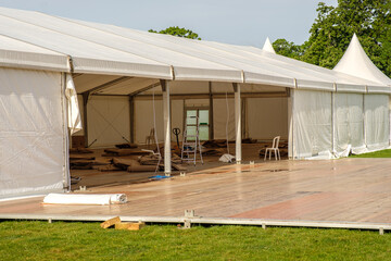 Installation of Marquee  © Justin Owen