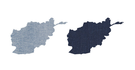 Political divisions. Patriotic sublimation denim textured backgrounds set on white. Afghanistan