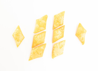 rectangular shape salty biscuits isolate on white