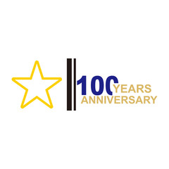 100 years anniversary celebration simple logo