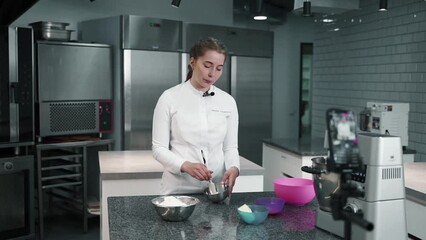 chef cooking and shooting on the phone 