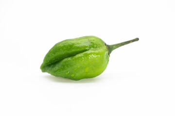 chili pepper or the scotch bonnet or naga chili isolate on white