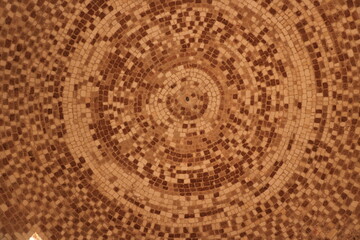 mosaïque  circulaire coupole de mosquée crète , abstrait 