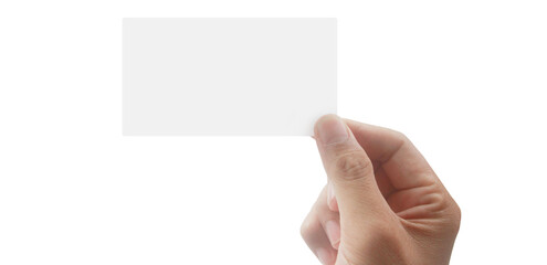 Obraz premium Close up of hand holding virtual card with. Credit card