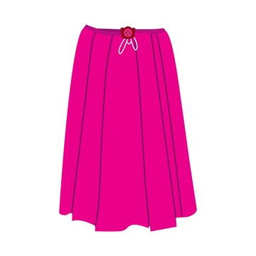 women bottom skart pink color. on white background