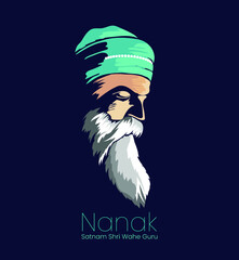 Vector Sikh Guru illustration