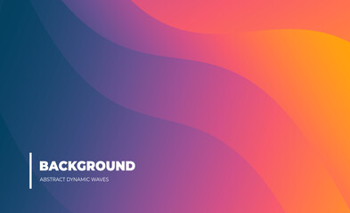 Very beautiful abstract background from a wave of red, blue, yellow, pink wave and lines. Flyer banner template 