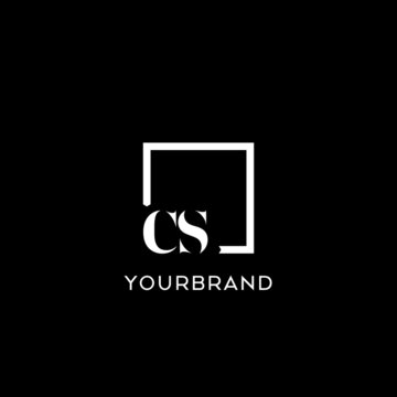 Letter CS simple square logo design ideas