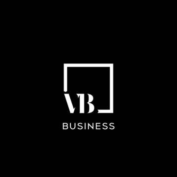 Letter VB simple square logo design ideas