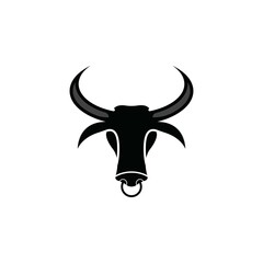 Bull head logo vector icon