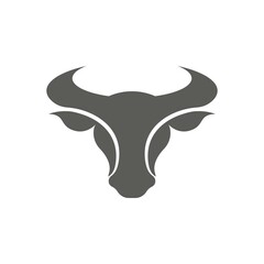Bull head logo vector icon