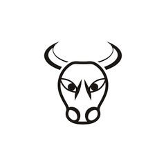 Bull head logo vector icon