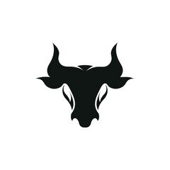 Bull head logo vector icon
