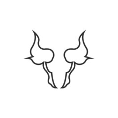 Bull head logo vector icon