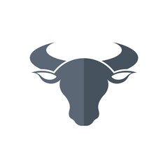 Bull head logo vector icon