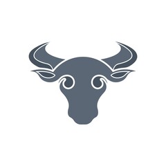 Bull head logo vector icon