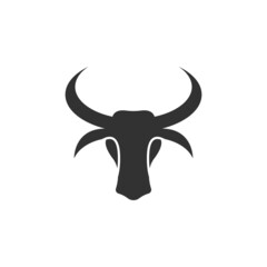 Bull head logo vector icon