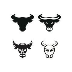 Bull head logo vector icon