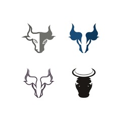 Bull head logo vector icon