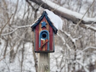 bird house in winter