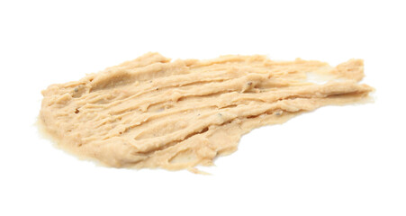 Smear of delicious liverwurst isolated on white