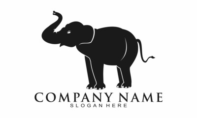 Elephant animal illustration vector logo