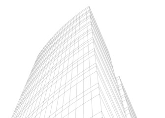 Fototapeta premium modern glass building vector illustration