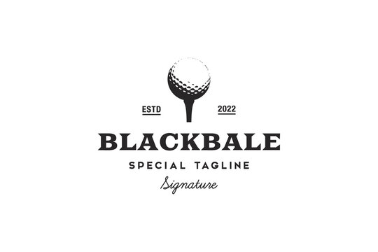 Golf ball sport vintage logo design