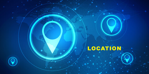 2d rendering Red map pointer
