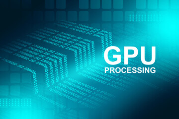 Fototapeta premium 2d illustration gpu futuristic background 