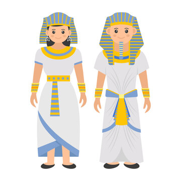 egypt couple standing together Concept, kaftan with gallibaya vector color icon design, World Indigenous Peoples symbol, characters in casual clothes Sign, traditional dress stock illustration