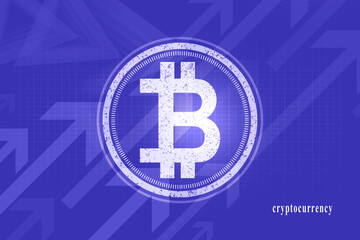 2d rendering bitcoin sign concept
