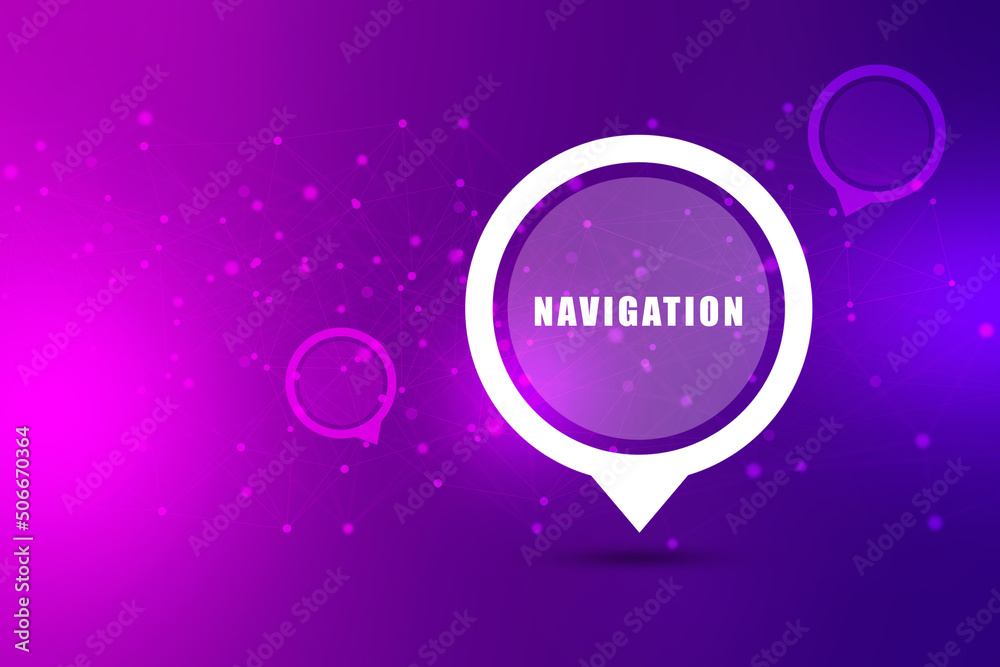 Poster 2d rendering Red map pointer
