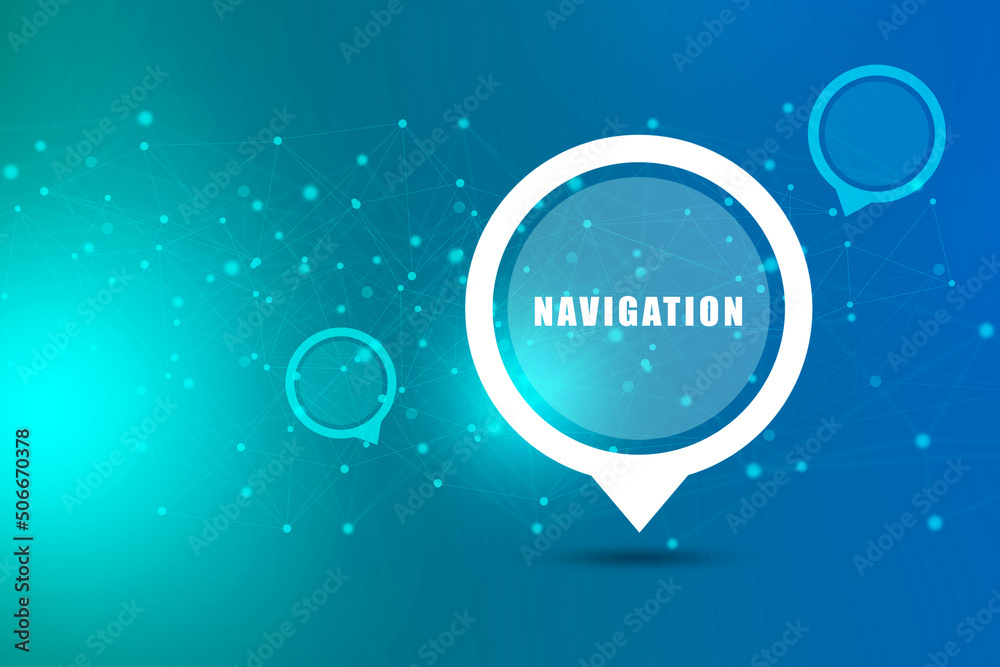 Poster 2d rendering Red map pointer
