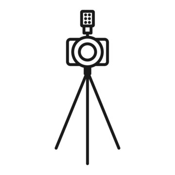 recommend clip art: The camera with a tripod icon. illustration