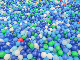 Plastic balls in a children's pool
