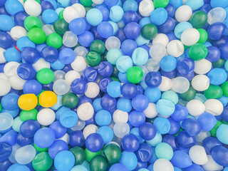 Plastic balls in a children's pool
