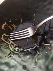 An Empty Black Bowl After finish eating it