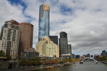 Melbourne skyline with Yarra River
