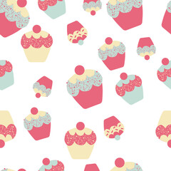 Delicious cupcake. Dessert vector illustration design